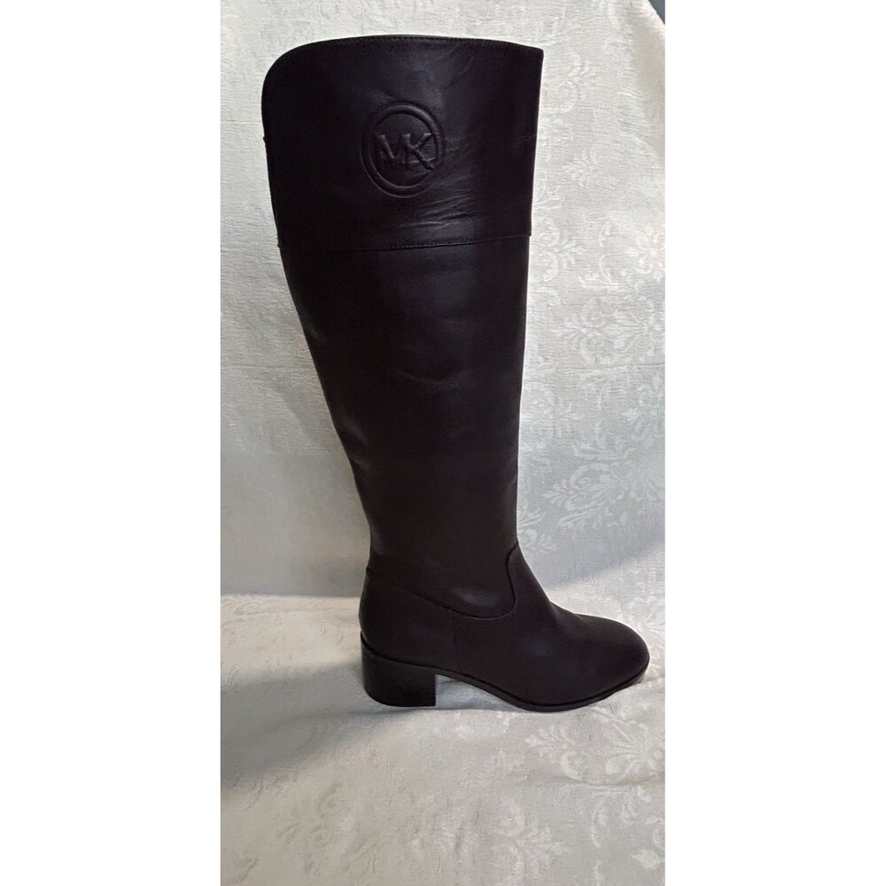 Michael Kors Dylyn Knee High Leather Riding Boots Barolo Brown Women’s Size 8M - Picture 3 of 11